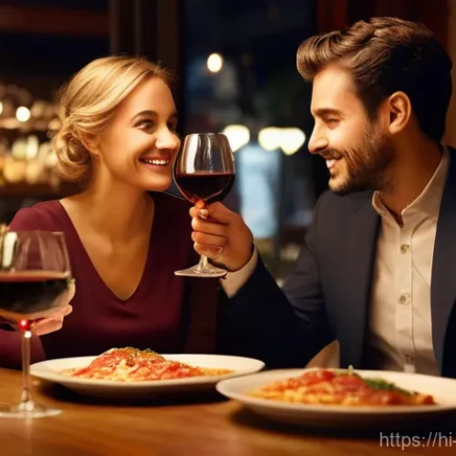 Home 25 외국 음식 체험 데이트 - **Prompt 1: Romantic Italian Date Night**
"A lovely couple, in their late twenties, sharing a ro...